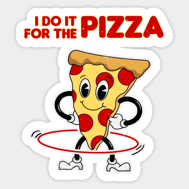 Funny Hooping Hula Hoop Fitness And Pizza Sticker by emmjott